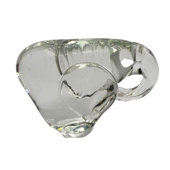 Handcrafted Clear Art Glass Elephant Figurine/Paperweight Collector Gift Rare - Picture 1 of 12